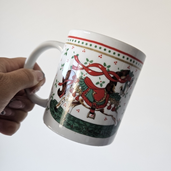 Vintage Christmas Rocking Horse Mug - Picture 3 of 3